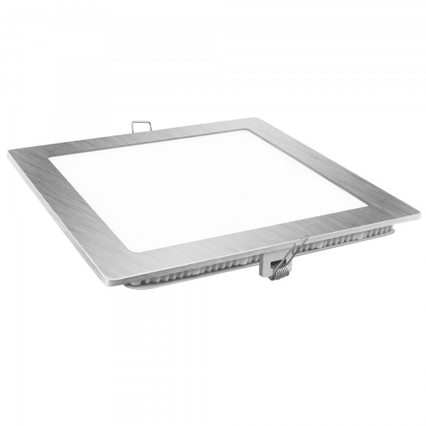 Downlight led cuadra.plata 18w.tricolor