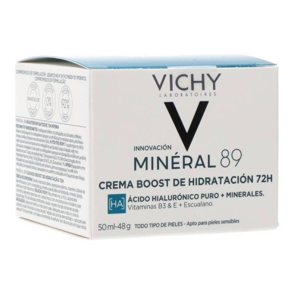 Vichy Minéral 89 Crema Hidratante 72h Fortalecedora Textura Ligera 50ml
