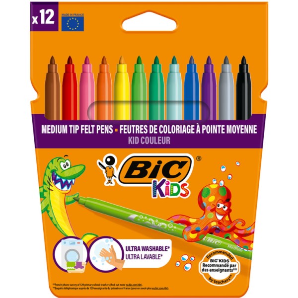 Rotuladores colorear kid couleur, 12 uds, blister